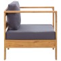 Garden chair with cushion solid dark gray acacia wood by vidaXL, Modular outdoor sofas - Ref: Foro24-47275, Price: 165,36 €, ...