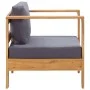 Gartenstuhl mit Kissen aus massivem dunkelgrauem Akazienholz von vidaXL, Modulare Sofas für den Außenbereich - Ref: Foro24-47...