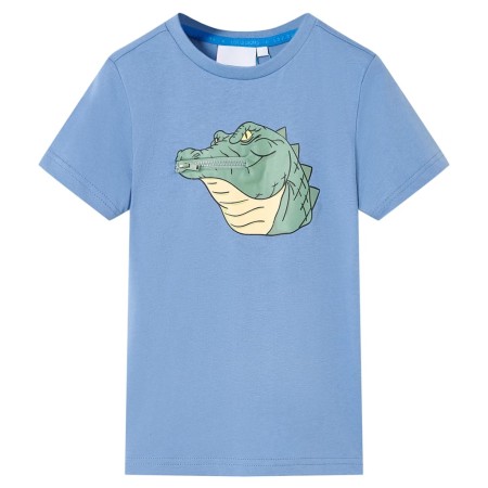 Camiseta infantil azul medio 128 de , Camisetas para niños - Ref: Foro24-12072, Precio: 8,28 €