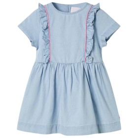 Kinderkleid mit weichen blauen Rüschen 104 von , Kinderkleider - Ref: Foro24-10905, Preis: 12,34 €, Rabatt: %
