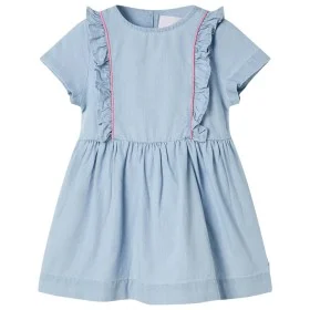 Kinderkleid mit weichen blauen Rüschen 128 von , Kinderkleider - Ref: Foro24-10907, Preis: 12,22 €, Rabatt: %