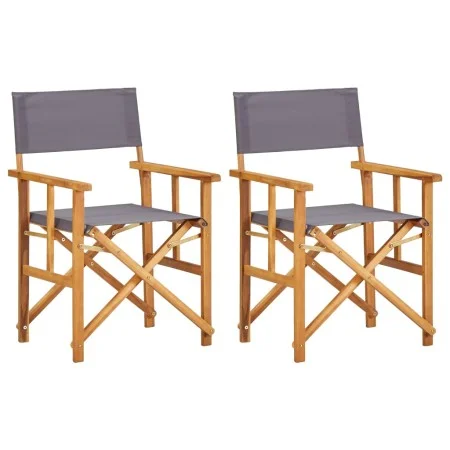 Sillas de director 2 unidades madera maciza de acacia de vidaXL, Sillas de jardín - Ref: Foro24-45947, Precio: 100,27 €, Desc...
