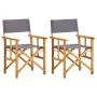 Sillas de director 2 unidades madera maciza de acacia de vidaXL, Sillas de jardín - Ref: Foro24-45947, Precio: 100,27 €, Desc...
