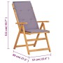 Reclining garden chairs 2 pcs solid acacia wood brown by vidaXL, Garden chairs - Ref: Foro24-45936, Price: 126,19 €, Discount: %