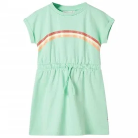 Children's dress with bright green drawstring 128 by , Children's dresses - Ref: Foro24-10617, Price: 11,17 €, Discount: %