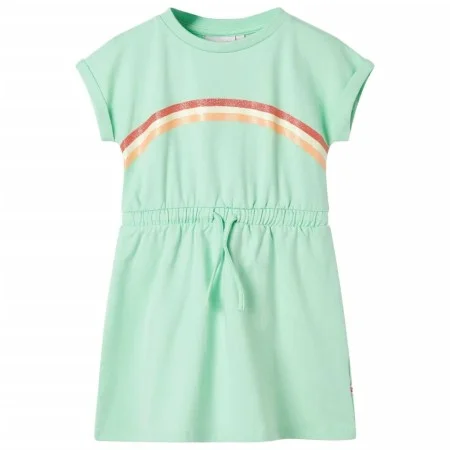 Children's dress with bright green drawstring 128 by , Children's dresses - Ref: Foro24-10617, Price: 11,17 €, Discount: %