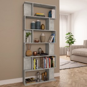 Concrete gray plywood shelf 80x24x192cm by vidaXL, Bookcases and shelves - Ref: Foro24-800094, Price: 72,85 €, Discount: %