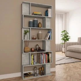 Concrete gray plywood shelf 80x24x192cm by vidaXL, Bookcases and shelves - Ref: Foro24-800094, Price: 74,57 €, Discount: %