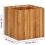 Arriate de madera maciza de acacia 50x50x50 cm de vidaXL, Maceteros y jardineras - Ref: Foro24-45927, Precio: 89,75 €, Descue...