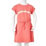 Vestido infantil con cordón color coral 128