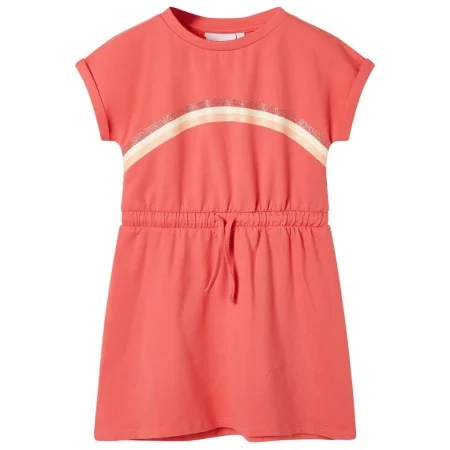 Kinderkleid mit korallenrotem Kordelzug 104 von , Kinderkleider - Ref: Foro24-10620, Preis: 11,17 €, Rabatt: %