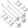 Bodenanker 4 Stück verzinktes Metall 10x60 cm von vidaXL, Spikes zur Verankerung im Boden - Ref: Foro24-145501, Preis: 35,36 ...