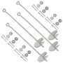 Bodenanker 4 Stück verzinktes Metall 10x60 cm von vidaXL, Spikes zur Verankerung im Boden - Ref: Foro24-145501, Preis: 35,13 ...