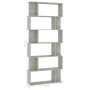 Betongraues Sperrholzregal 80x24x192cm von vidaXL, Bücherregale und Regale - Ref: Foro24-800094, Preis: 72,85 €, Rabatt: %