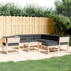 Garden furniture 8 pieces and solid pine wood cushions by , Garden sets - Ref: Foro24-3216950, Price: 812,66 €, Discount: %