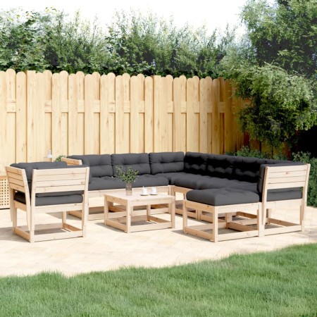 8 Stk. Gartenmöbel und Kissen aus massivem Zirbenholz von , Gartensets - Ref: Foro24-3216950, Preis: 822,55 €, Rabatt: %