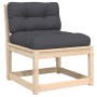 8 Stk. Gartenmöbel und Kissen aus massivem Zirbenholz von , Gartensets - Ref: Foro24-3216950, Preis: 822,55 €, Rabatt: %