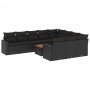 Garden sofa set 11 pieces and black synthetic rattan cushions by , Modular outdoor sofas - Ref: Foro24-3224298, Price: 679,75...