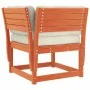 5-piece garden sofa set with pine wood and brown wax cushions. by , Garden sets - Ref: Foro24-3217007, Price: 552,53 €, Disco...