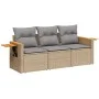 Set Gartensofas mit beigen Kissen 3 Stück PE Rattan von , Gartensets - Ref: Foro24-3259000, Preis: 219,51 €, Rabatt: %