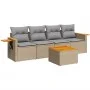 Garden sofa set with 5-piece synthetic rattan beige cushions by , Garden sets - Ref: Foro24-3259021, Price: 320,06 €, Discoun...
