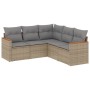 Garden sofa set with 5-piece synthetic rattan beige cushions by , Garden sets - Ref: Foro24-3258363, Price: 348,59 €, Discoun...