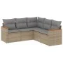 Garden sofa set with 5-piece synthetic rattan beige cushions by , Garden sets - Ref: Foro24-3258363, Price: 349,01 €, Discoun...