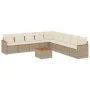 Garden sofa set with beige cushions, 10 pieces, made of synthetic rattan. by , Garden sets - Ref: Foro24-3258467, Price: 647,...
