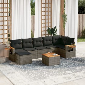 8-piece garden sofa set and gray synthetic rattan cushions by , Garden sets - Ref: Foro24-3259442, Price: 503,13 €, Discount: %