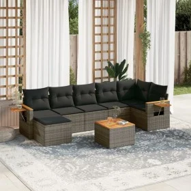 8-piece garden sofa set and gray synthetic rattan cushions by , Garden sets - Ref: Foro24-3259442, Price: 487,50 €, Discount: %