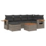 7-piece garden sofa set with gray PE rattan cushions by , Garden sets - Ref: Foro24-3259428, Price: 432,66 €, Discount: %