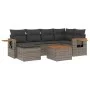 7-piece garden sofa set with gray PE rattan cushions by , Garden sets - Ref: Foro24-3259428, Price: 432,55 €, Discount: %