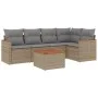Juego de sofás jardín con cojines 6 pzas ratán sintético beige de , Conjuntos de jardín - Ref: Foro24-3258356, Precio: 394,35...