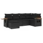 6-piece garden sofa set with black synthetic rattan cushions by , Garden sets - Ref: Foro24-3259416, Price: 426,04 €, Discoun...