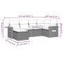 6-piece garden sofa set with black synthetic rattan cushions by , Garden sets - Ref: Foro24-3259416, Price: 426,04 €, Discoun...
