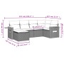 Set aus 6-teiligen Gartensofas und Kissen Kunstrattan schwarz von , Gartensets - Ref: Foro24-3259416, Preis: 450,37 €, Rabatt: %