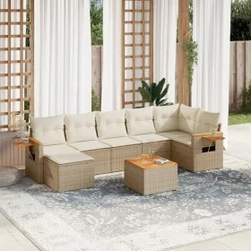 Garden sofa set with beige cushions 8 pcs PE rattan by , Garden sets - Ref: Foro24-3259440, Price: 538,79 €, Discount: %