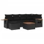 Set de comedor de jardín 7 pzas y cojines ratán sintético negro de , Conjuntos de jardín - Ref: Foro24-3259423, Precio: 471,2...
