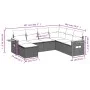 7-piece garden sofa set with gray PE rattan cushions by , Garden sets - Ref: Foro24-3259449, Price: 446,44 €, Discount: %