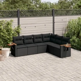 6-piece garden sofa set with black synthetic rattan cushions by , Garden sets - Ref: Foro24-3259241, Price: 435,98 €, Discoun...