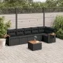 7-piece garden dining set with black synthetic rattan cushions by , Garden sets - Ref: Foro24-3259234, Price: 471,37 €, Disco...