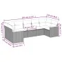 7-piece garden sofa set with gray PE rattan cushions by , Garden sets - Ref: Foro24-3258672, Price: 441,65 €, Discount: %