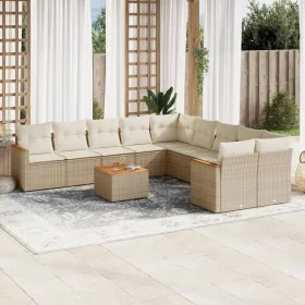 Garden sofa set 11 pieces with beige synthetic rattan cushions by , Garden sets - Ref: Foro24-3258761, Price: 709,69 €, Disco...