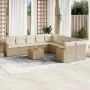 Garden sofa set 11 pieces with beige synthetic rattan cushions by , Garden sets - Ref: Foro24-3258761, Price: 709,69 €, Disco...
