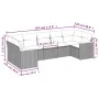 Set of 7-piece garden sofas and beige synthetic rattan cushions by , Garden sets - Ref: Foro24-3258670, Price: 486,59 €, Disc...