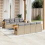 9-piece garden sofa set with beige synthetic rattan cushions by , Garden sets - Ref: Foro24-3259063, Price: 598,28 €, Discoun...