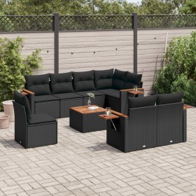 8-piece garden sofa set with black synthetic rattan cushions by , Garden sets - Ref: Foro24-3259409, Price: 684,76 €, Discoun...