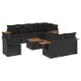 8-piece garden sofa set with black synthetic rattan cushions by , Garden sets - Ref: Foro24-3259409, Price: 647,36 €, Discoun...