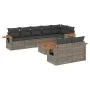 Set de muebles de jardín 9 pzas y cojines ratán sintético gris de , Conjuntos de jardín - Ref: Foro24-3259400, Precio: 600,22...