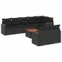 8-piece garden sofa set with black synthetic rattan cushions by , Garden sets - Ref: Foro24-3258555, Price: 596,57 €, Discoun...
